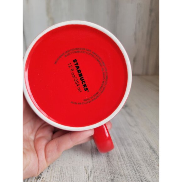Starbucks 12oz Red Xmas cup home decor mug - Picture 5 of 5